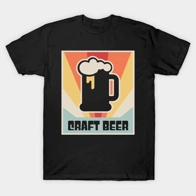 Vintage Craft Beer Poster T-Shirt by MeatMan